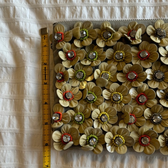 Anthropologie flower detail clutch - Picture 3 of 6